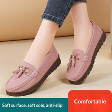 Load image into Gallery viewer, Women's Plus-Size Suede Flat Moccasin Loafers | Slip-On Tassel Shoes