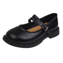 Load image into Gallery viewer, Retro Round Toe Chunky Heel Shoes