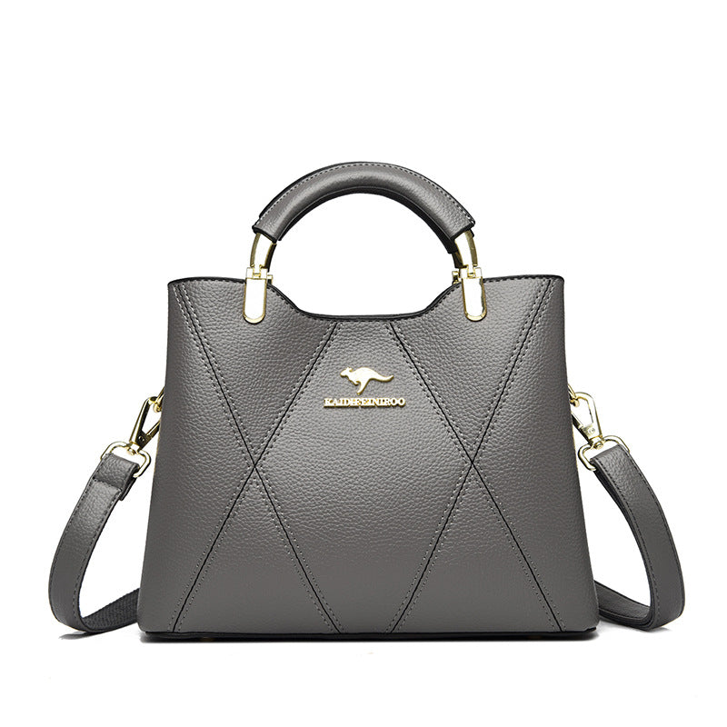 Women's High-Capacity Tote Bag & Shoulder Bag – PU Leather Plaid Crossbody Handbag