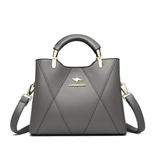 Load image into Gallery viewer, Women's High-Capacity Tote Bag &amp; Shoulder Bag – PU Leather Plaid Crossbody Handbag