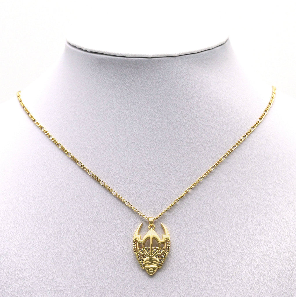 Gold Egyptian Mask Charm, Sku#LX94