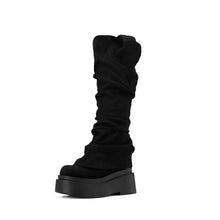Load image into Gallery viewer, Women's Chunky Platform High Boots - European Style Suede Winter Boots