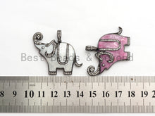 Load image into Gallery viewer, NEW Enamel Colorful Elephant Pendant,CZ Micro Pave Oil Drop Elephant pendant,Enamel pendant,Enamel Jewelry,33x41mm,sku#F569