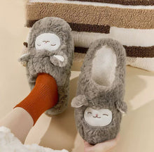 Load image into Gallery viewer, Fuzzy Indoor Slippers for Couples – Non-Slip TPR Sole, Faux Fur Lining, Coral Fleece Upper | Unisex House Shoes