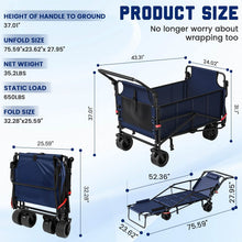 Load image into Gallery viewer, 2-in-1 Folding Wagon Cart Chair 650LBS Capacity