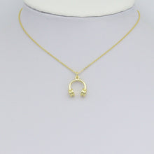 Load image into Gallery viewer, Gold Headphone Shape Charm Pendant, Sku#LD698