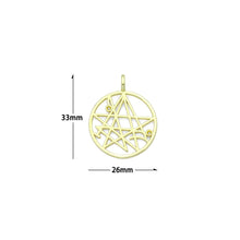 Load image into Gallery viewer, Filigree Star Round Charm Pendant, Sku#LK1196