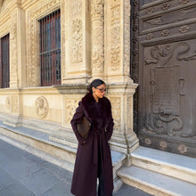 Load image into Gallery viewer, Womens Instagram-hit Wool Coat With A Chic Fur-trimmed Collar