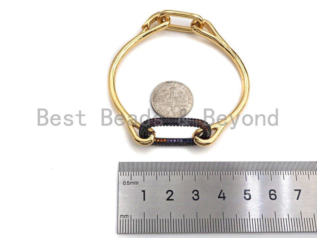 CZ Buckle Cuff Bracelet, Sku#X151