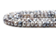 Load image into Gallery viewer, Mystic Natural Gray Banded Agate Rondelle Faceted Beads, Sku#UA266