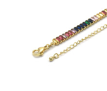 Load image into Gallery viewer, Thick Baguette CZ Tennis Chain Necklace,Sku#LD349