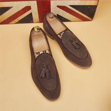 Load image into Gallery viewer, Men's Classic British Pointed Toe Slip-On Loafers - Genuine Leather Dress Shoes