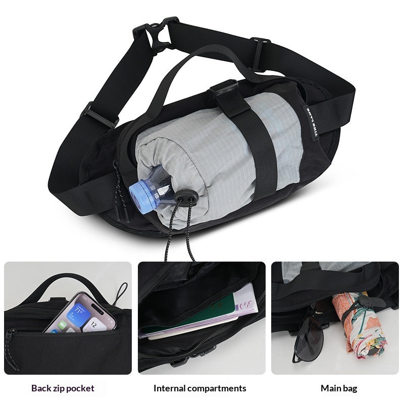 Waterproof Sports Waist Pack - Crossbody Water Bottle Bag for Outdoor Activities