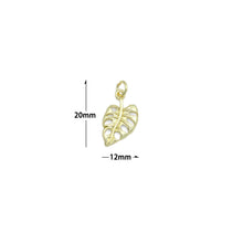 Load image into Gallery viewer, Gold Silver Leaf Charm Pendant, Sku#LX842