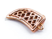 Load image into Gallery viewer, CZ Micro Pave Horn Charm Pendant, Gold/Silver/Black/Rose Gold with Rhinestone CZ Pave Horn Charm, 9x16mm,sku#B33