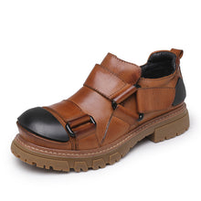 Load image into Gallery viewer, Men's Vintage Work Boots - Full-Grain Cowhide Leather Round Toe Low-Cut Design