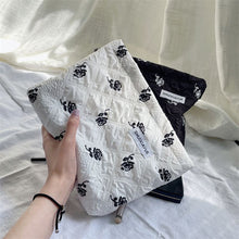 Load image into Gallery viewer, Floral Storage Pouch - Premium Cotton Cosmetic Bag with Nylon Lining