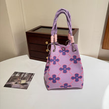 Load image into Gallery viewer, Women's Knitted Tote Bag - Large Capacity Magnetic Closure Bucket Bag