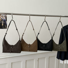 Load image into Gallery viewer, Korean Style Retro Matte Dumpling Underarm Bag for Women – PU Leather Crossbody Shoulder Bag