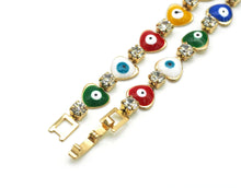Load image into Gallery viewer, CZ Evil Eye Heart Bracelet, sku#C129