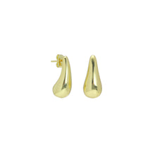 Load image into Gallery viewer, Gold Long Teardrop Shape Stud Earrings, Sku#A273