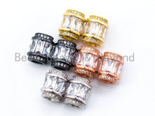 Load image into Gallery viewer, CZ Drum Shape Spacer Beads, 10x12mm, Sku#G267