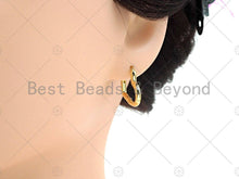 Load image into Gallery viewer, Gold Heart Shape Huggie Earring, Sku#LD60