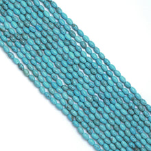 Load image into Gallery viewer, 4x6mm Blue Turquoise Rice Shape Beads, Sku#U1830