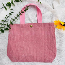 Load image into Gallery viewer, Women's Canvas Tote Bag - Minimalist Double-Sided Print Shoulder Bag with Embroidered Logo