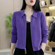 Load image into Gallery viewer, Womens Loose-fitting Short Versatile Zip-up Jacket