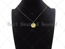 Load image into Gallery viewer, Colorful CZ Celebrition Star  Round Coin Pendant/Charm, Sku#L416