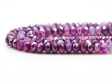 Load image into Gallery viewer, Mystic Natural Pink Banded Agate Rondelle Faceted Beads, Sku#UA263
