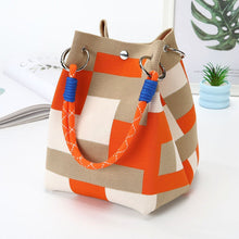 Load image into Gallery viewer, Women's Knitted Tote Bag - Large Capacity Magnetic Closure Bucket Bag