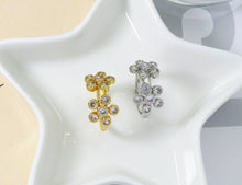 Load image into Gallery viewer, CZ Flower Adjustable Ring, Sku#B184
