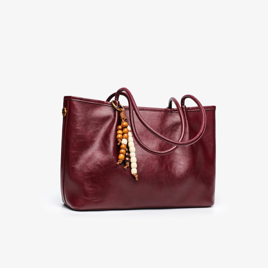 Women's Pleated Underarm Tote Bag – Soft PU Leather Shoulder Bag | Burgundy, Black, Brown, Khaki, Coffee