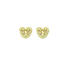 Load image into Gallery viewer, CZ Gold Hollow Out Tree On Heart Big hole Spacer Bead, Sku#LK1186