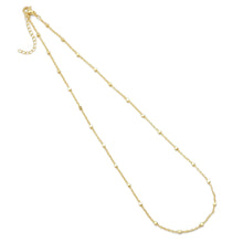 Load image into Gallery viewer, Dainty Gold thin satalite cube Adjustable Necklace, Sku#LD490
