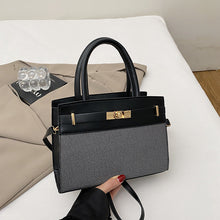 Load image into Gallery viewer, Women's Retro Color-Block Crossbody Bucket Bag – PU Leather Shoulder Bag