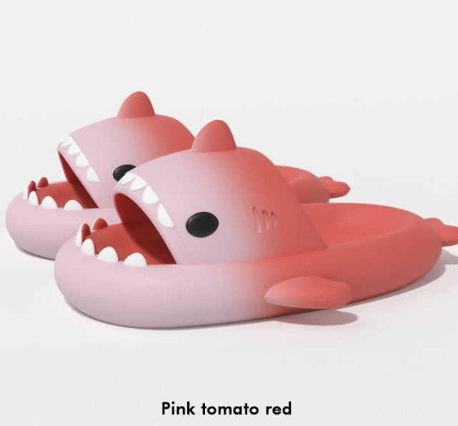 Men's Gradient Shark Slippers | EVA Non-Slip Cartoon Home Bathroom Slides