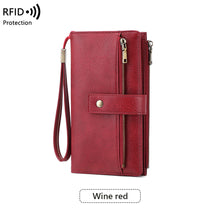 Load image into Gallery viewer, Anti-magnetic Womens Multi-Card Trifold Long Fashion Wallet