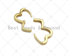 Load image into Gallery viewer, Gold Heart Shape Huggie Earring, Sku#LD59