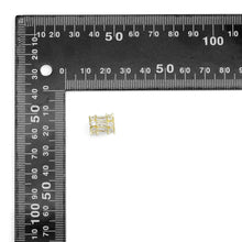 Load image into Gallery viewer, CZ Gold large hole Tube Spacer beads, Sku#LD691