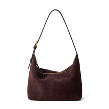 Load image into Gallery viewer, Women's Genuine Leather Tote Bag – Minimalist Matte Cowhide Shoulder Bag with Zipper Pockets