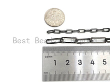 Load image into Gallery viewer, 15x5mm Gold Chain, Black, Silver, Rose Gold Rectangle Chain,E517
