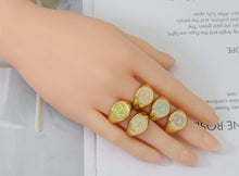 Load image into Gallery viewer, Enamel Bear On Round Adjustable Ring, Sku#X324
