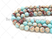 Load image into Gallery viewer, Aqua Terra Jasper Beads, Blue African Opal Smooth Round Beads, 6mm/8mm/10mm Serpentine Beads, 15.5'' Full Strand, SKU#U1157