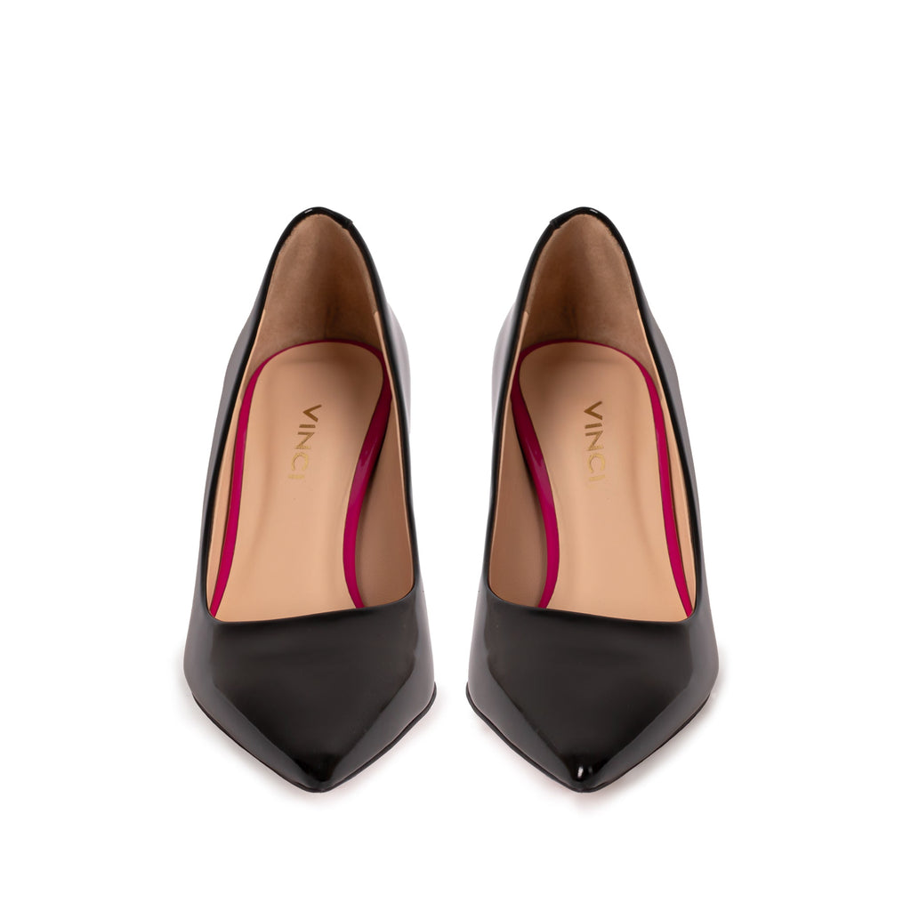 The Brunello Black Patent Leather Pump Women Shoe