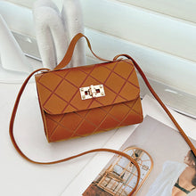 Load image into Gallery viewer, Small Square Quilted PU Leather Crossbody Bag