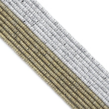 Load image into Gallery viewer, 2x4mm Matt Hematite Smooth Rondelle Beads, Sku#S161