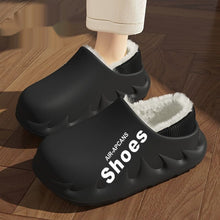 Load image into Gallery viewer, Men's Fleece-Lined Waterproof EVA Slippers - Non-Slip Indoor House Shoes with Faux Fur Lining